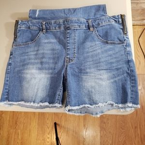 Wild Blue overall Jean shorts XL